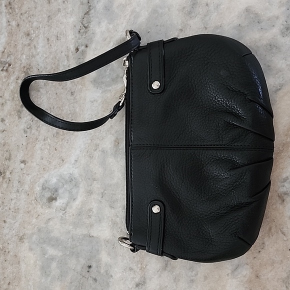 Coach Madison Black Pebbled Leather Chain link Small bag wristlet - Picture 4 of 6